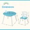 Wooden Kids Activity Table Chair Set with Built-In Mesh Storage